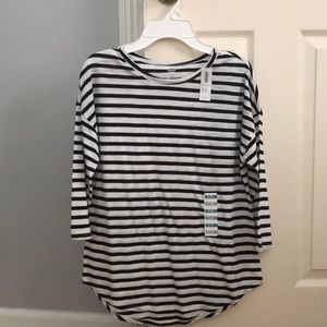 Striped three quarters sleeved shirt from Old Navy